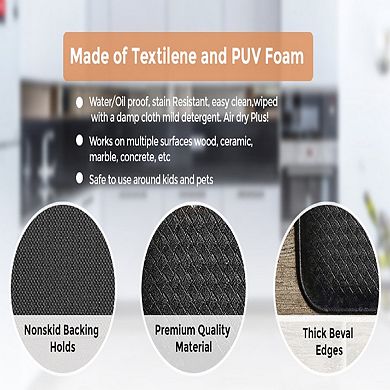 20"x39" Anti-Fatigue Embossed Floor Mat (Blue Geo)