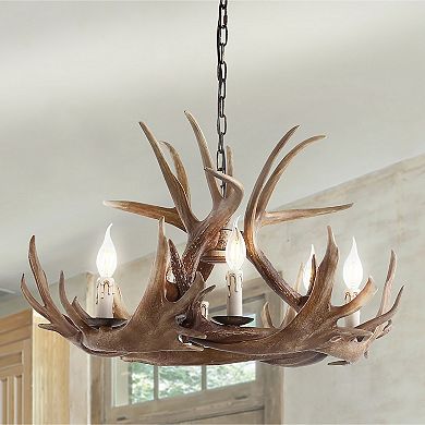 Eldora Adjustable Resin Antler Chandelier