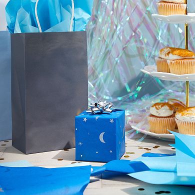 Moon And Stars Gift Wrap Tissue Paper For Bags, 3 Blue Colors ,20x26", 60 Sheets