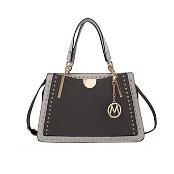 Mkf Collection Aubrey Color Block Multi Compartment Satchel Handbag By Mia K