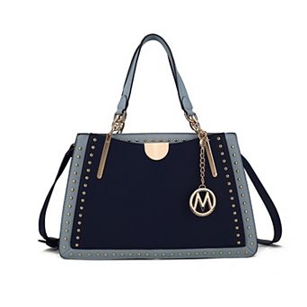 Mkf Collection Aubrey Color Block Multi Compartment Satchel Handbag By Mia K