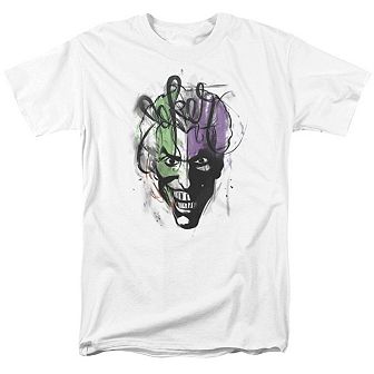 Batman Joker Airbrush Short Sleeve Adult T-shirt