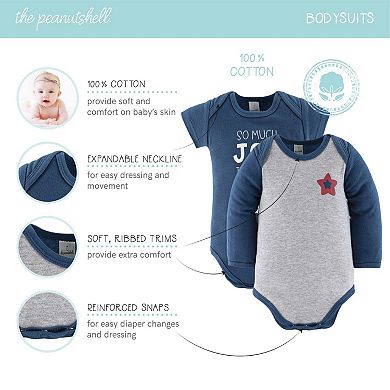The Peanutshell Newborn Layette Gift Set For Baby Boys, Blue Red Boy Stuff, 30 Essential Pieces,