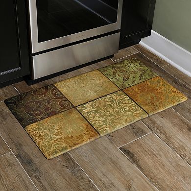 20"x36" Anti-Fatigue Embossed Floor Mat (Green Mosaic)