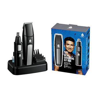 Mario Lopez Mens Grooming Kit , Designed For Hair, Beard, Nose & Ear Grooming, 10 pc Grooming Kit
