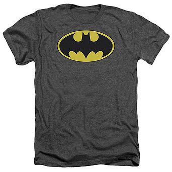 Batman Classic Bat Logo Adult Heather T-shirt