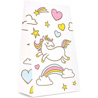 36x Unicorn Rainbow Party Favor Goodie Gift Paper Bag For Kids Girls Birthday