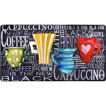 20"x36" Anti-Fatigue Embossed Floor Mat (Coffe Cups)