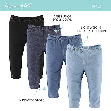 The Peanutshell Baby Jeggings For Boys And Girls, 4-pack