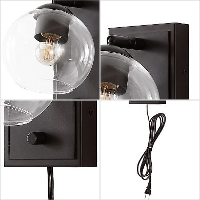 Hugo Minimalist Modern Plug In Or Hardwired Adjustable Iron Led Wall Sconce With Rotary Dimmer