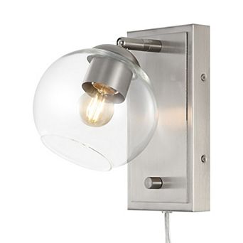 Hugo Minimalist Modern Plug In Or Hardwired Adjustable Iron Led Wall Sconce With Rotary Dimmer