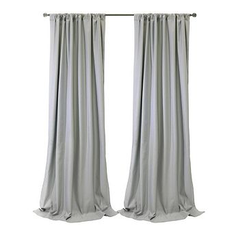 Dual Header Elegant Vertical Linear Texture Complete Privacy Curtain Panel