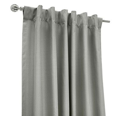 Dual Header Elegant Vertical Linear Texture Complete Privacy Curtain Panel