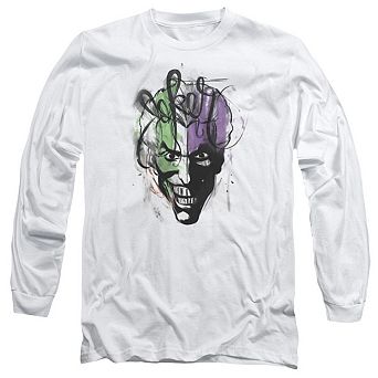 Batman Joker Airbrush Long Sleeve Adult T-shirt
