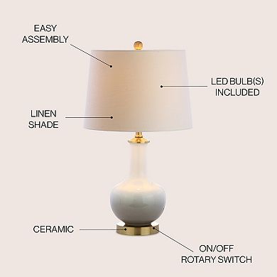 Gradient Ceramicbrass Led Table Lamp