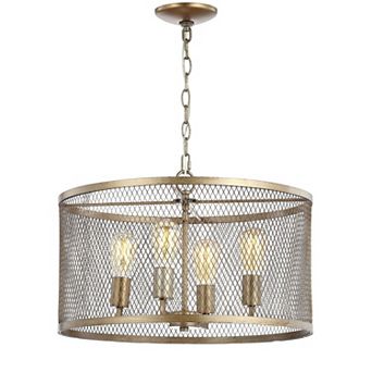Pen Iron Adjustable Industrial Mesh Led Pendant