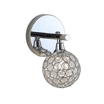Maeve Iron/glass Contemporary Glam Led Vanity Light