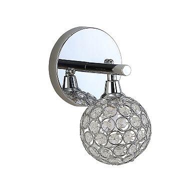 Maeve Iron/glass Contemporary Glam Led Vanity Light