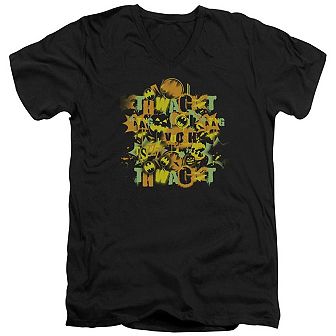 Batman Halloween Knight Sounds Short Sleeve Adult V Neck T-shirt