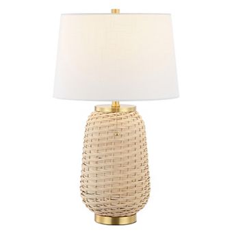 Chakrii Rustic Bohemian Ironrattan Led Table Lamp With Pull Chain