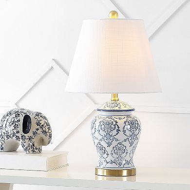 Juliana Traditional Classic Chinoiserie Ceramic Led Table Lamp