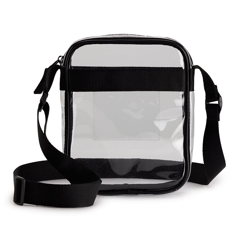 FLX Clear Crossbody Bag, Clear Black Trim