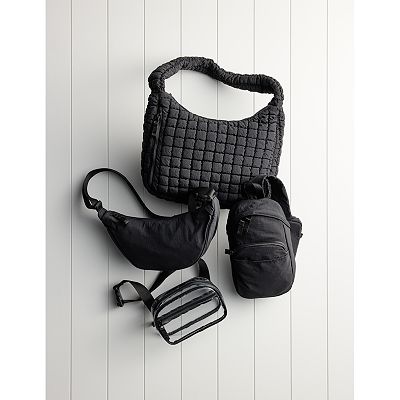 Clear quilted crossbody bag on sale