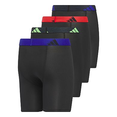 Boys 4-20 Adidas Youth Microfiber 4-Pack Long Boxer Brief
