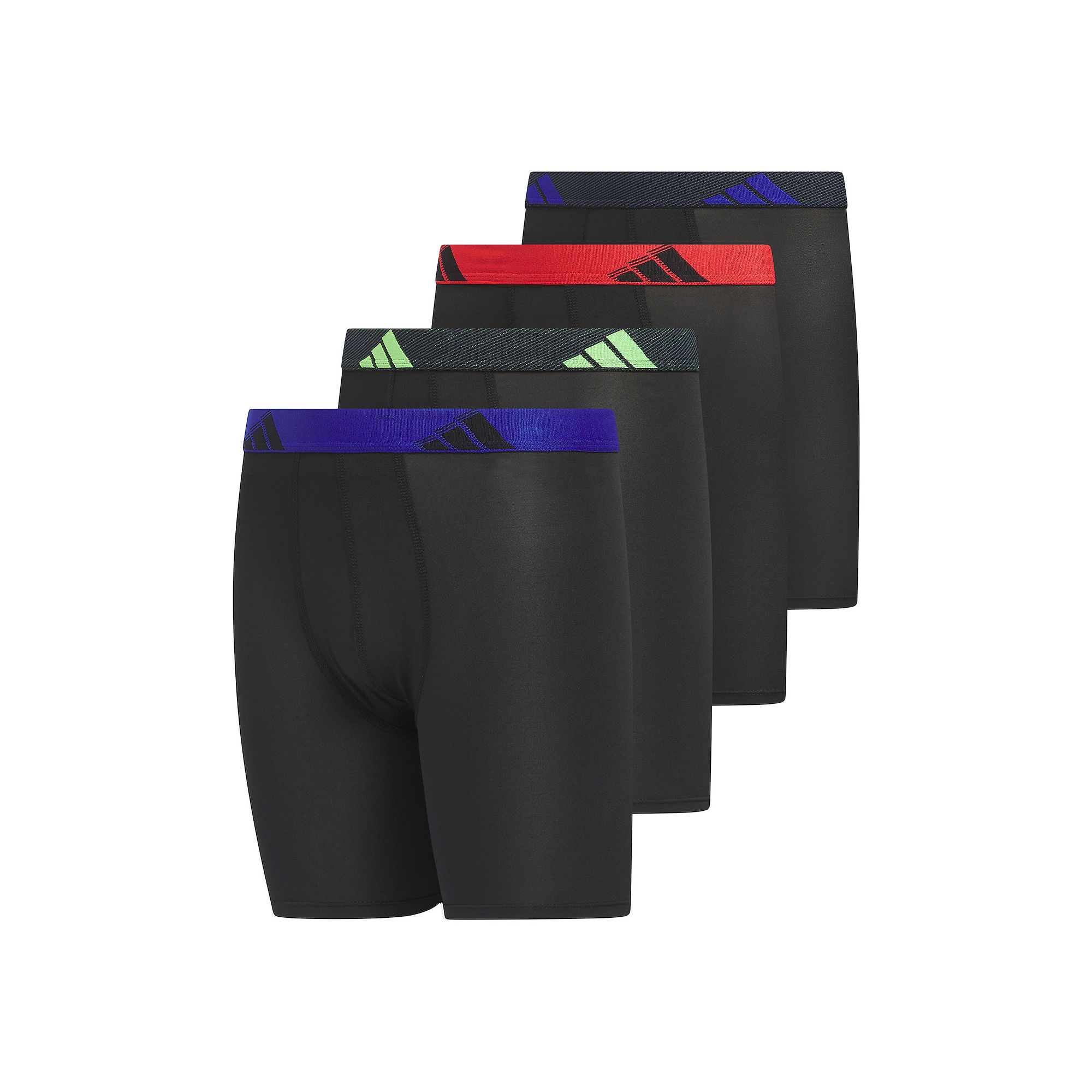 Boys 4-20 Adidas Youth Microfiber 4-Pack Long Boxer Brief, Boys, Size: Med
