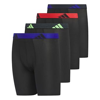 Boys 4-20 Adidas Youth Microfiber 4-Pack Long Boxer Brief