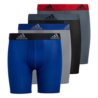Boys 4-20 Adidas Youth Microfiber 4-Pack Long Boxer Brief