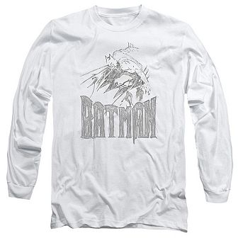 Batman Knight Sketch Long Sleeve Adult T-shirt