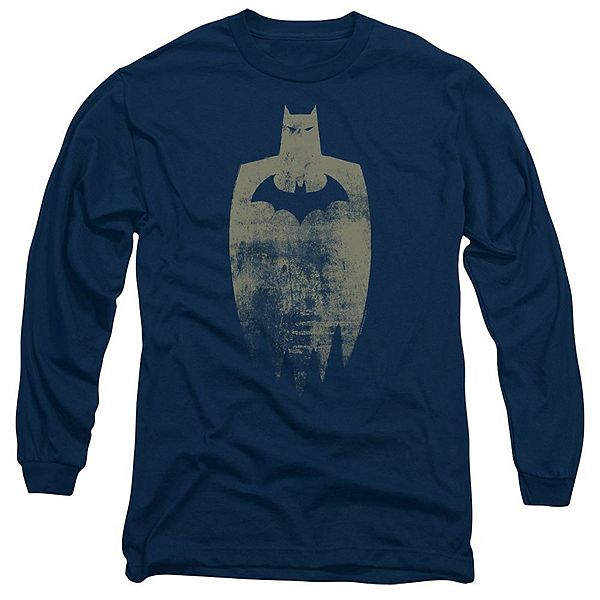 Batman Gold Silhouette Long Sleeve Adult T-shirt