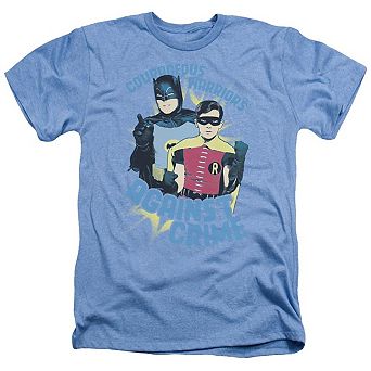 Batman Classic Tv Courageous Warriors Adult Heather T-shirt
