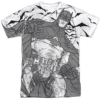 Batman Liney Sub Short Sleeve Adult Poly Crew T-shirt