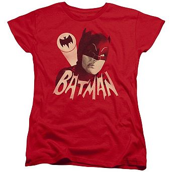 Batman Classic Tv Bat Signal Short Sleeve Womens T-shirt