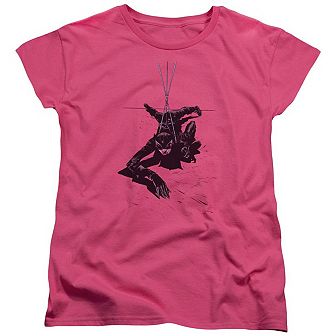 Batman Catwoman Rope Short Sleeve Womens T-shirt