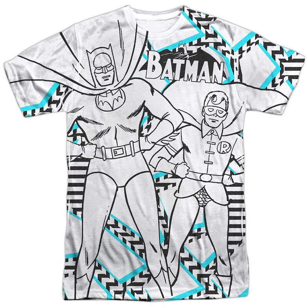 Batman Gaudy Bat Short Sleeve Adult Poly Crew T-shirt