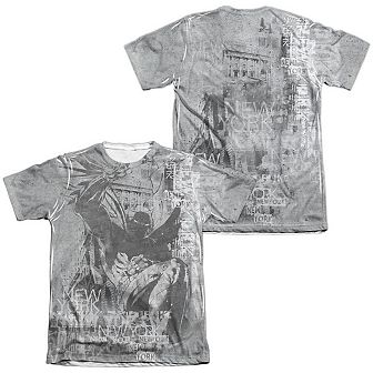 Batman Knight Life Adult 65/35 Poly/cotton Short Sleeve T-shirt