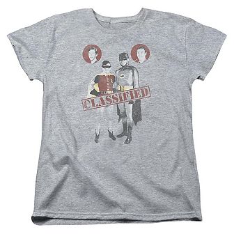 Batman Classic Tv Classified Short Sleeve Womens T-shirt