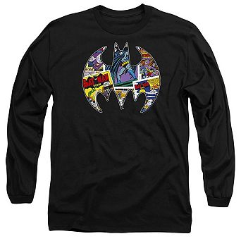 Batman Comic Bat Long Sleeve Adult T-shirt