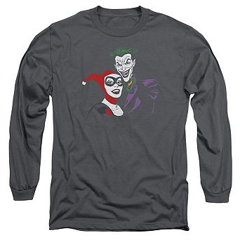 Batman Joker & Harley Long Sleeve Adult T-shirt