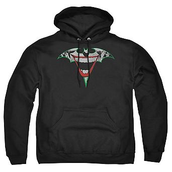 Batman Joker Bat Logo Adult Pull Over Hoodie