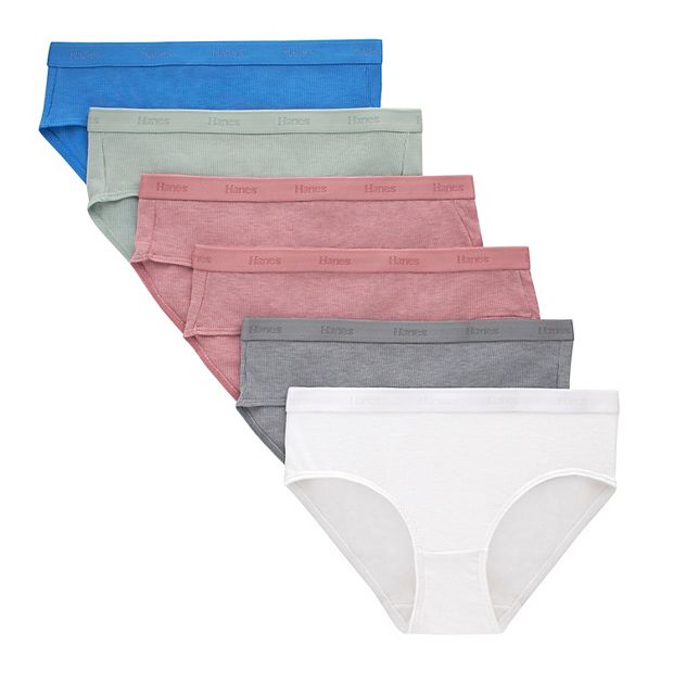 Hanes Girls hipster panties underwear size L 10/12 set of 4