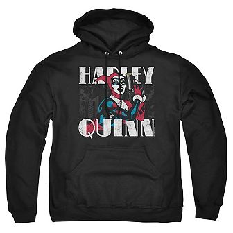 Batman Harley Bold Adult Pull Over Hoodie