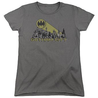Batman Gotham Skyline Short Sleeve Womens T-shirt