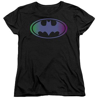 Batman Gradient Bat Logo Short Sleeve Womens T-shirt
