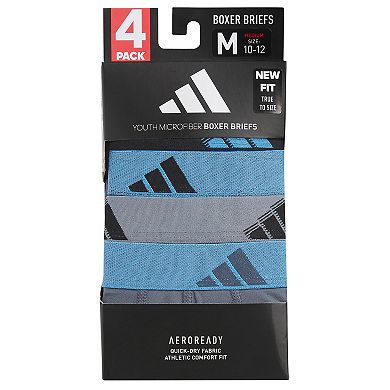Boys 4-20 Adidas Youth Microfiber 4-Pack Boxer Brief