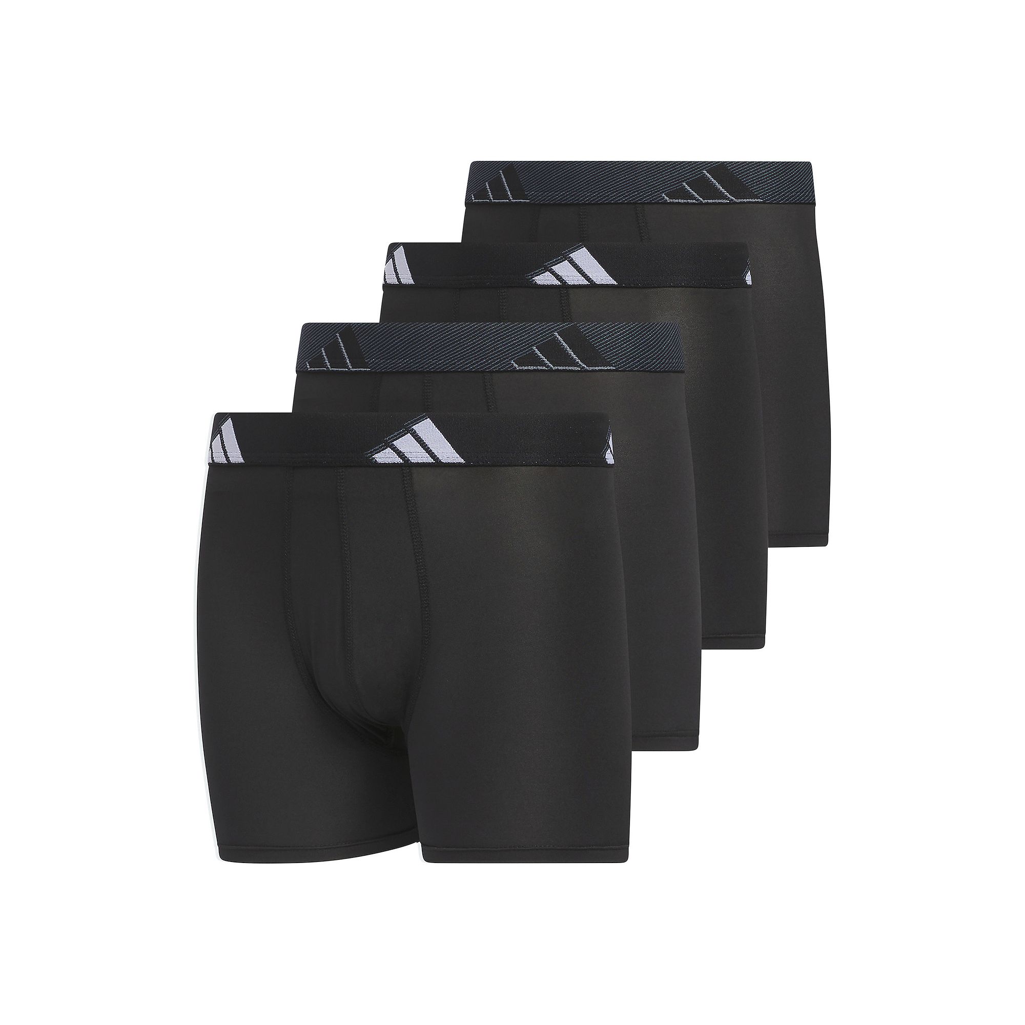 Boys 4-20 Adidas Youth Microfiber 4-Pack Boxer Brief, Boys, Size: XL, Blac