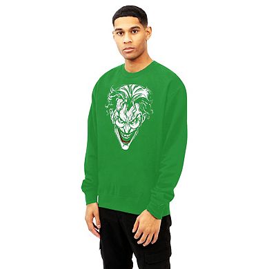 Batman Joker Red On Green Long Sleeve Adult T-shirt